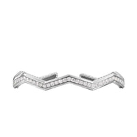Zig Zag Stax™ Cuff Bracelet in Sterling Silver with Diamonds, 5mm