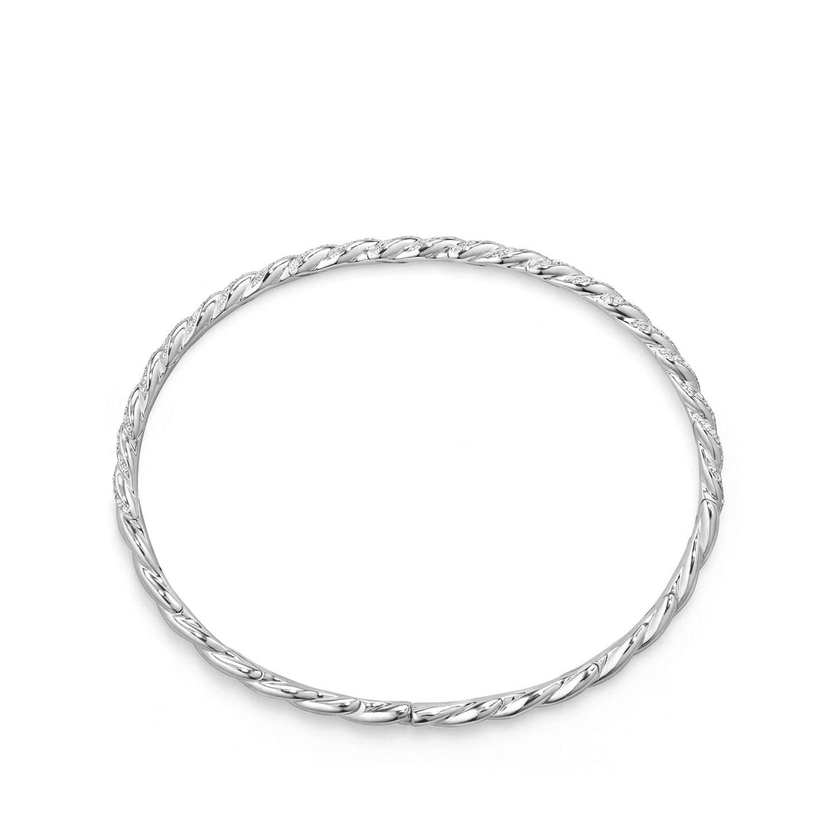 Pavéflex Bracelet in 18K White Gold with Diamonds, 3.5mm