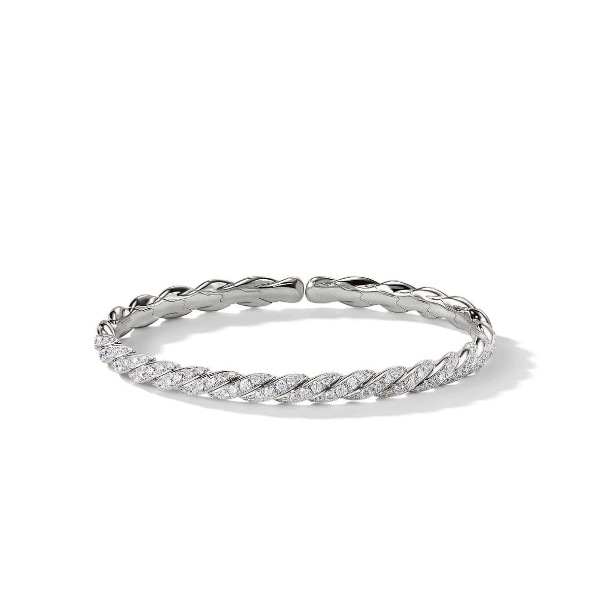Pavéflex Bracelet in 18K White Gold with Diamonds, 5mm