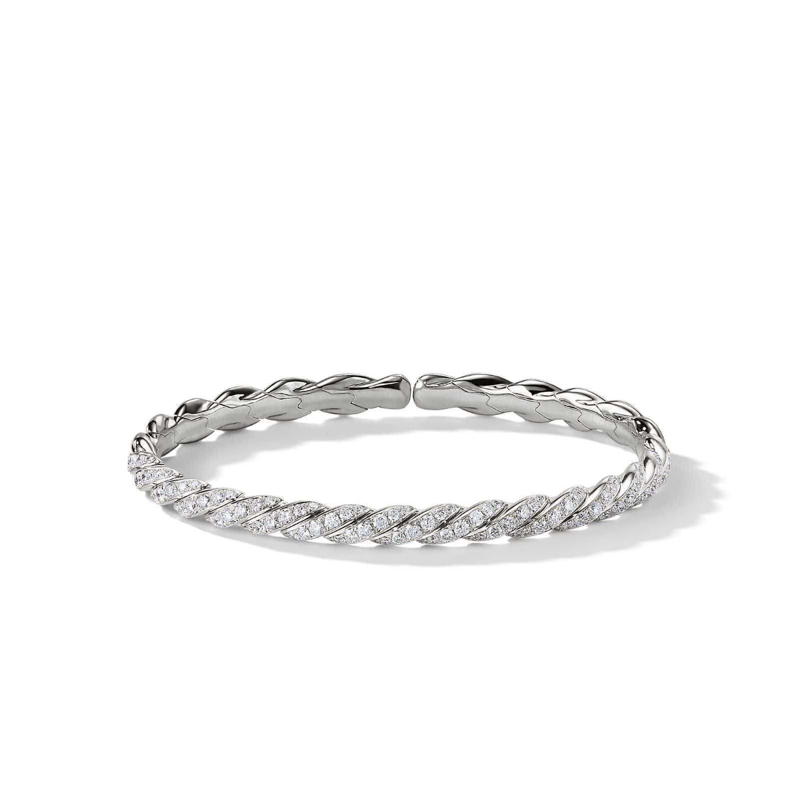 Pavéflex Bracelet in 18K White Gold with Diamonds, 5mm