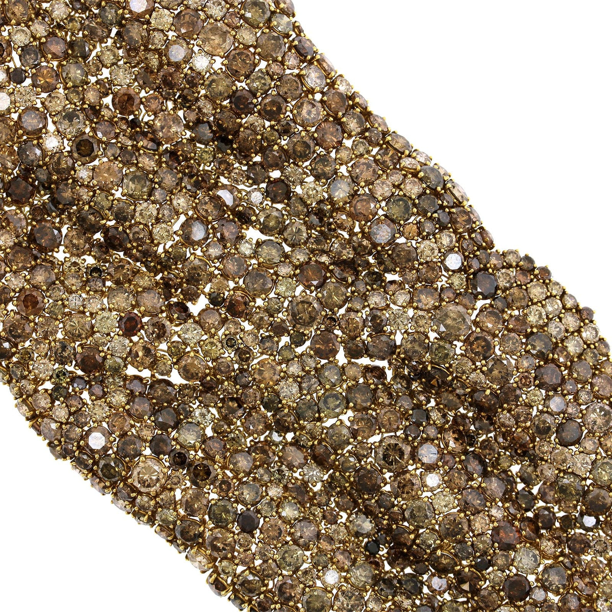 Etho Maria 18K Yellow Gold Brown Diamond Fabric-Like Bracelet – Long's ...