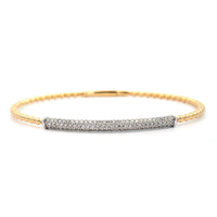 14K Two-Tone Flex Diamond Bracelet