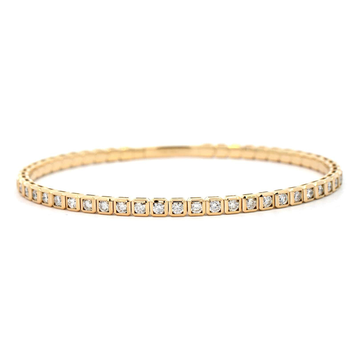 14K Yellow Gold Diamond Flex Bracelet