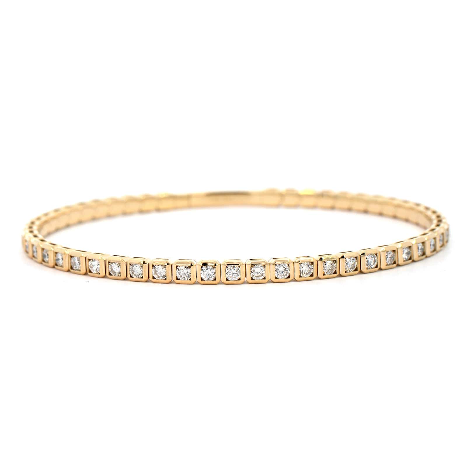 14K Yellow Gold Diamond Flex Bracelet