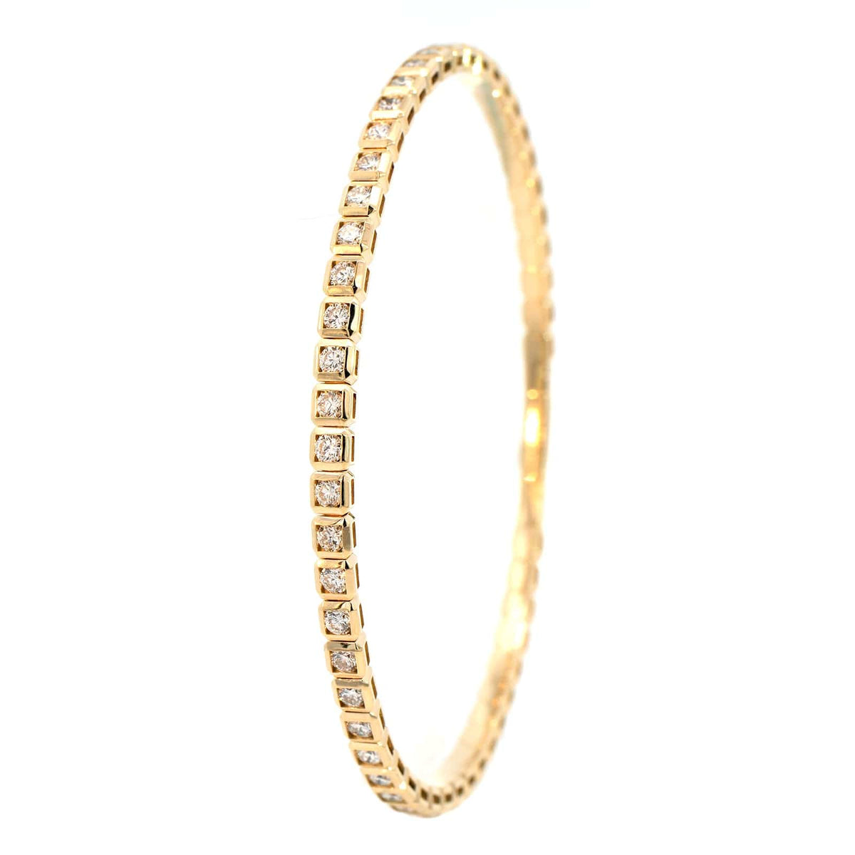 14K Yellow Gold Diamond Flex Bracelet