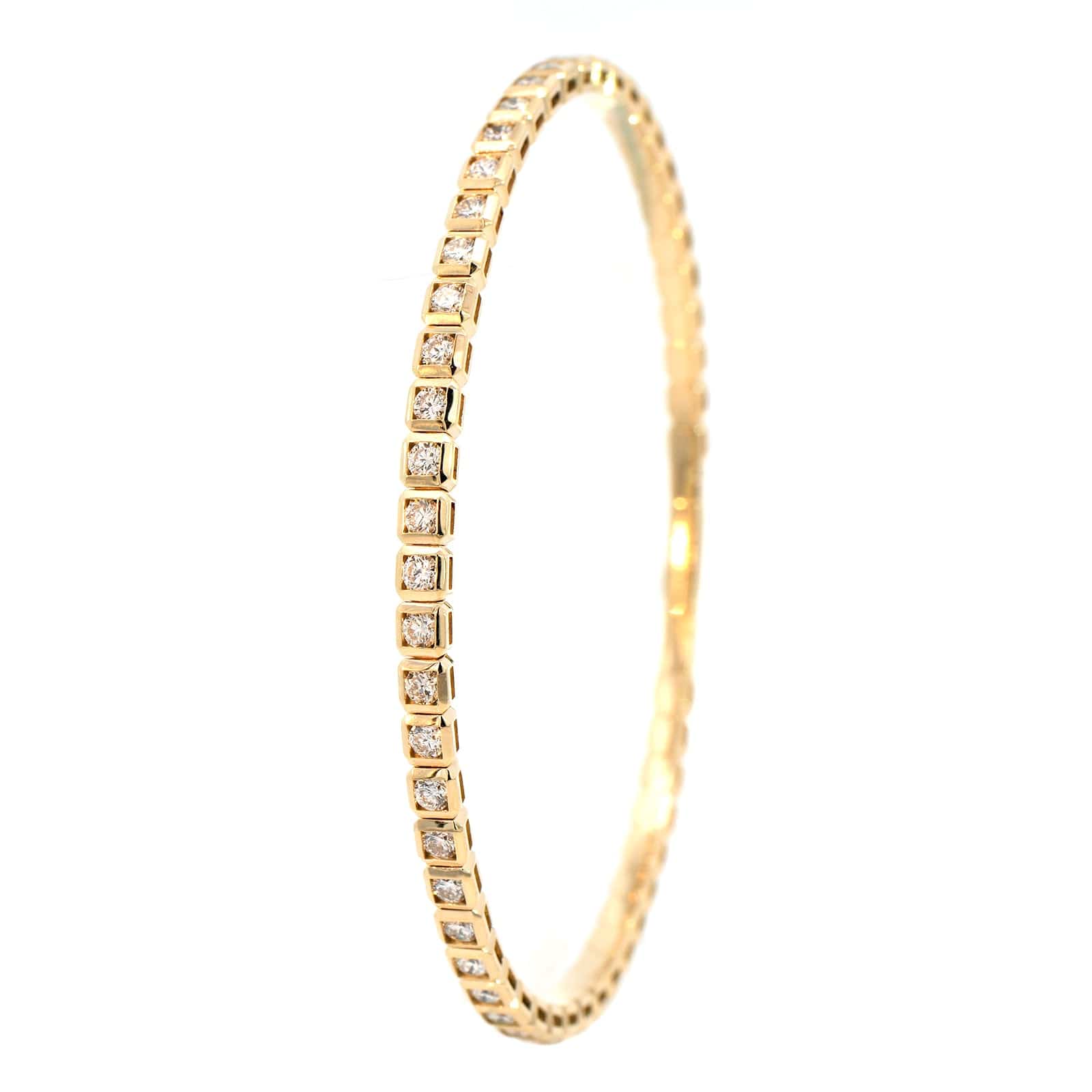 14K Yellow Gold Diamond Flex Bracelet