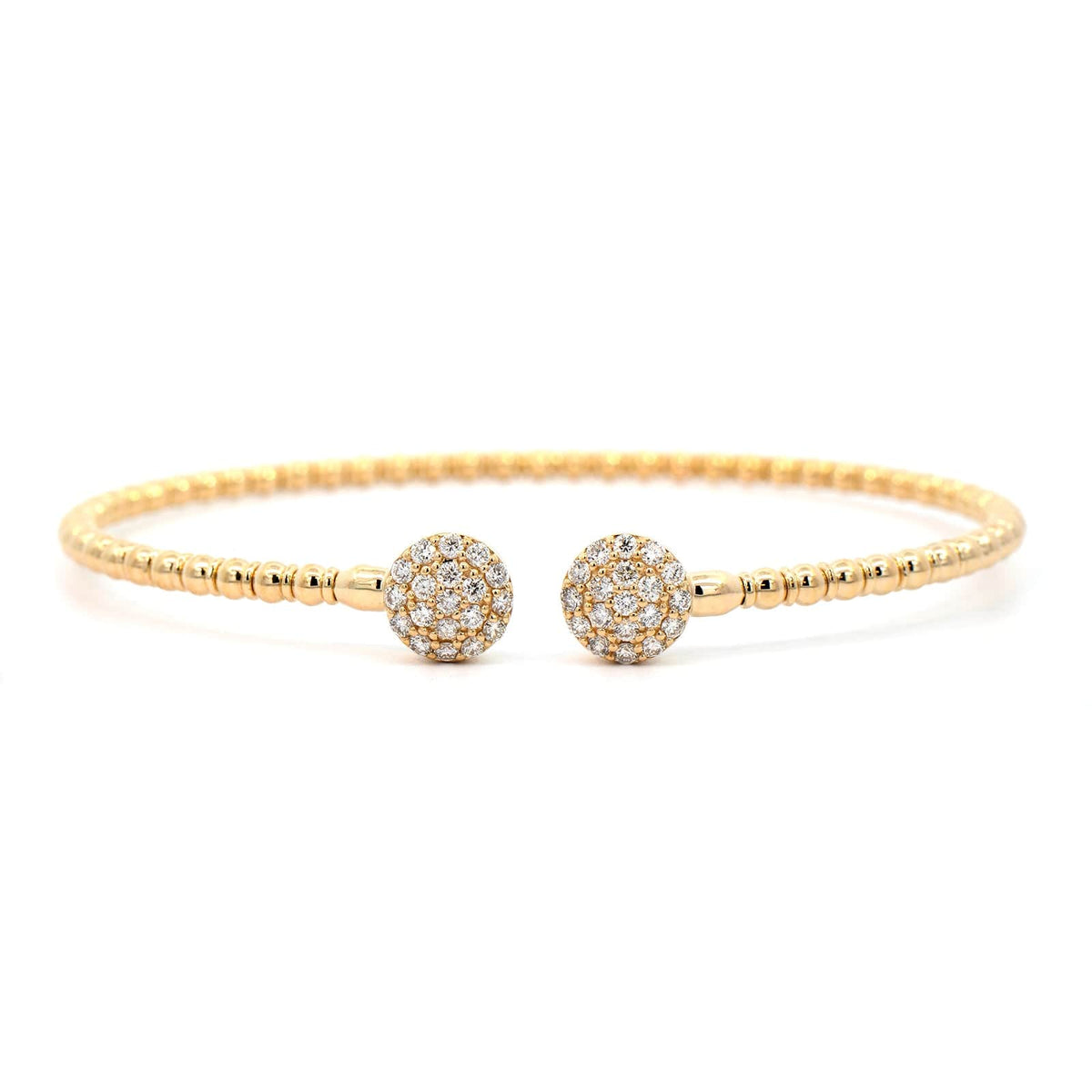 14K Yellow Gold Open Diamond Flex Bracelet