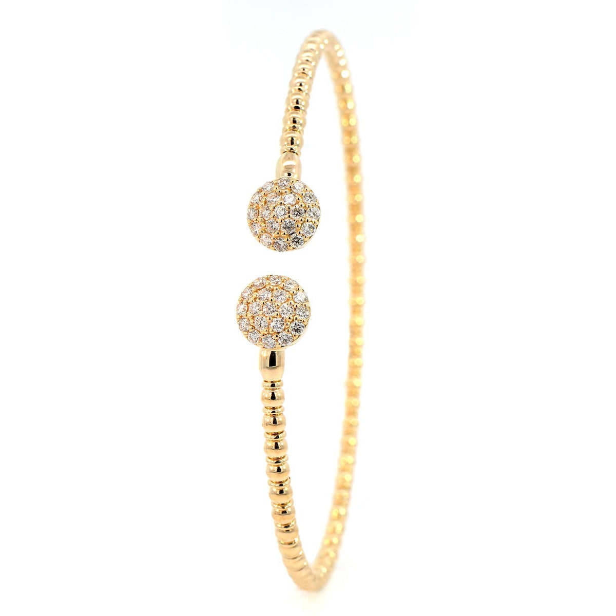 14K Yellow Gold Open Diamond Flex Bracelet