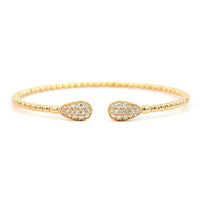 14K Yellow Gold Open Diamond Flex Bracelet