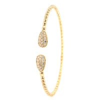 14K Yellow Gold Open Diamond Flex Bracelet