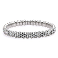 Zydo 18K White Gold Pave Diamond Stretch Bracelet