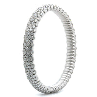 Zydo 18K White Gold Pave Diamond Stretch Bracelet