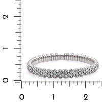 Zydo 18K White Gold Pave Diamond Stretch Bracelet