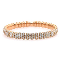 Zydo 18K Rose Gold Pave Diamond Stretch Bracelet