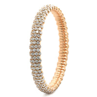 Zydo 18K Rose Gold Pave Diamond Stretch Bracelet