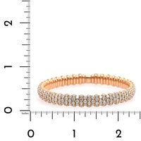 Zydo 18K Rose Gold Pave Diamond Stretch Bracelet