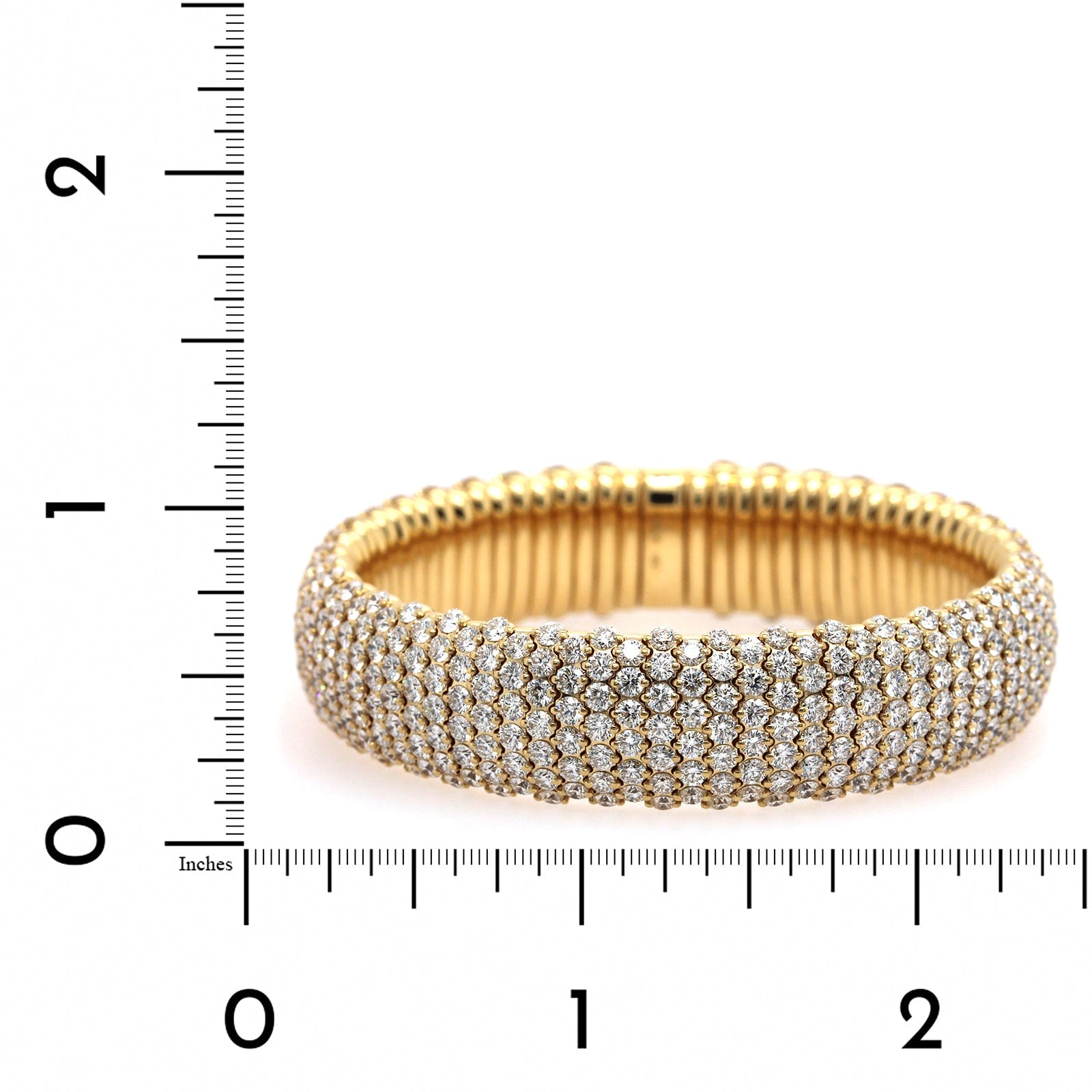 Zydo 18K Yellow Gold Diamond Stretch Bracelet