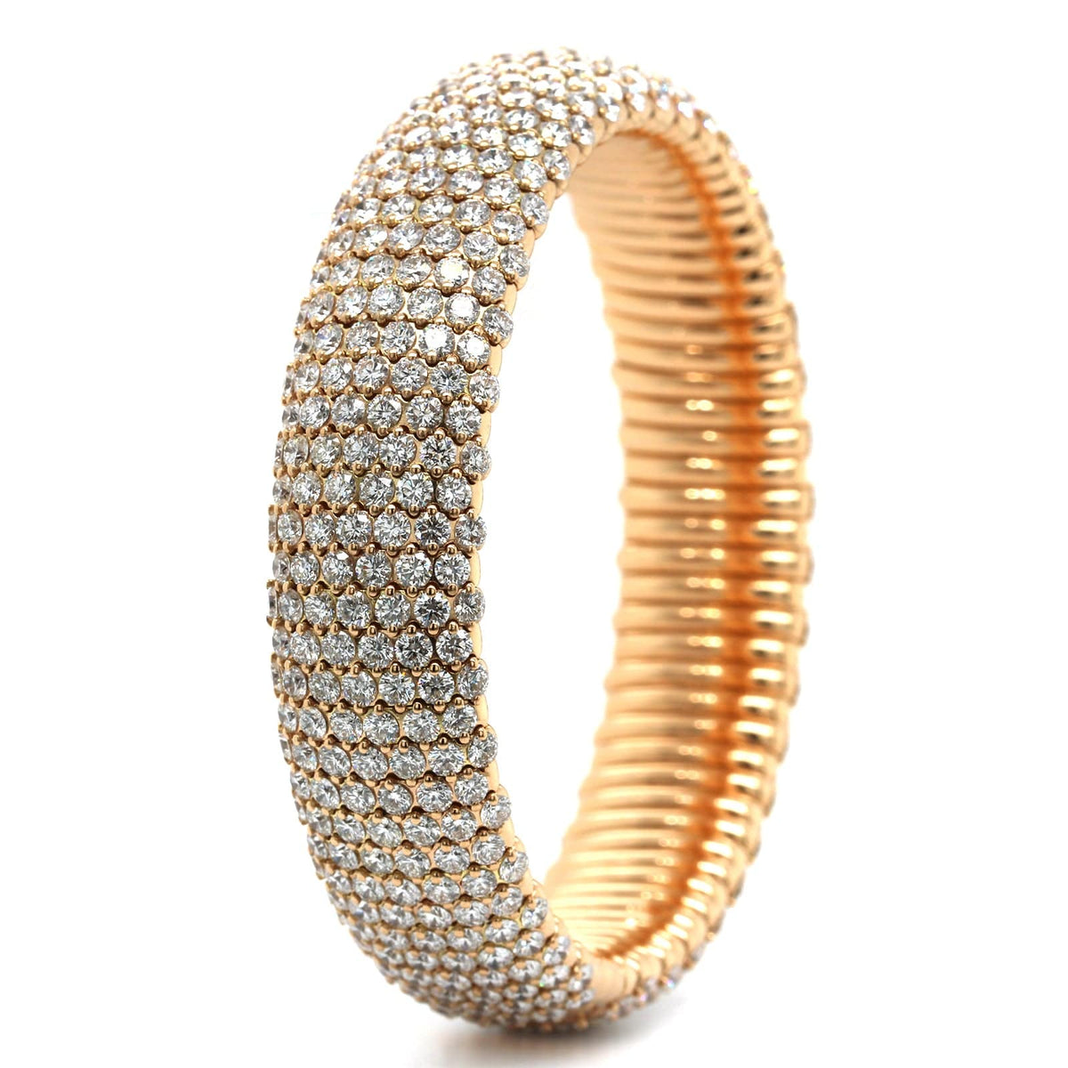 Zydo 18K Rose Gold Diamond Stretch Bracelet