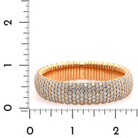 Zydo 18K Rose Gold Diamond Stretch Bracelet