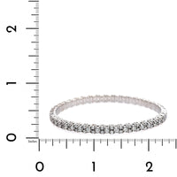 Zydo 18K White Gold Alternating Single & Double Row Diamond Stretch Bracelet