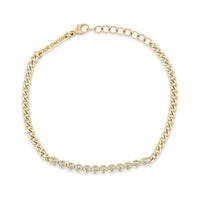 Zoe Chicco 14K Yellow Gold Tennis Station Diamond Bracelet