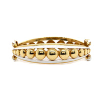 Etho Maria 18K Yellow Gold Diamond and White Ceramic Bracelet