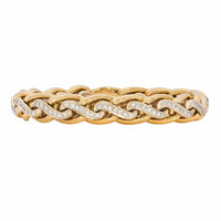 Eclat Jewels 18K Yellow Gold and Diamond Braided Bracelet