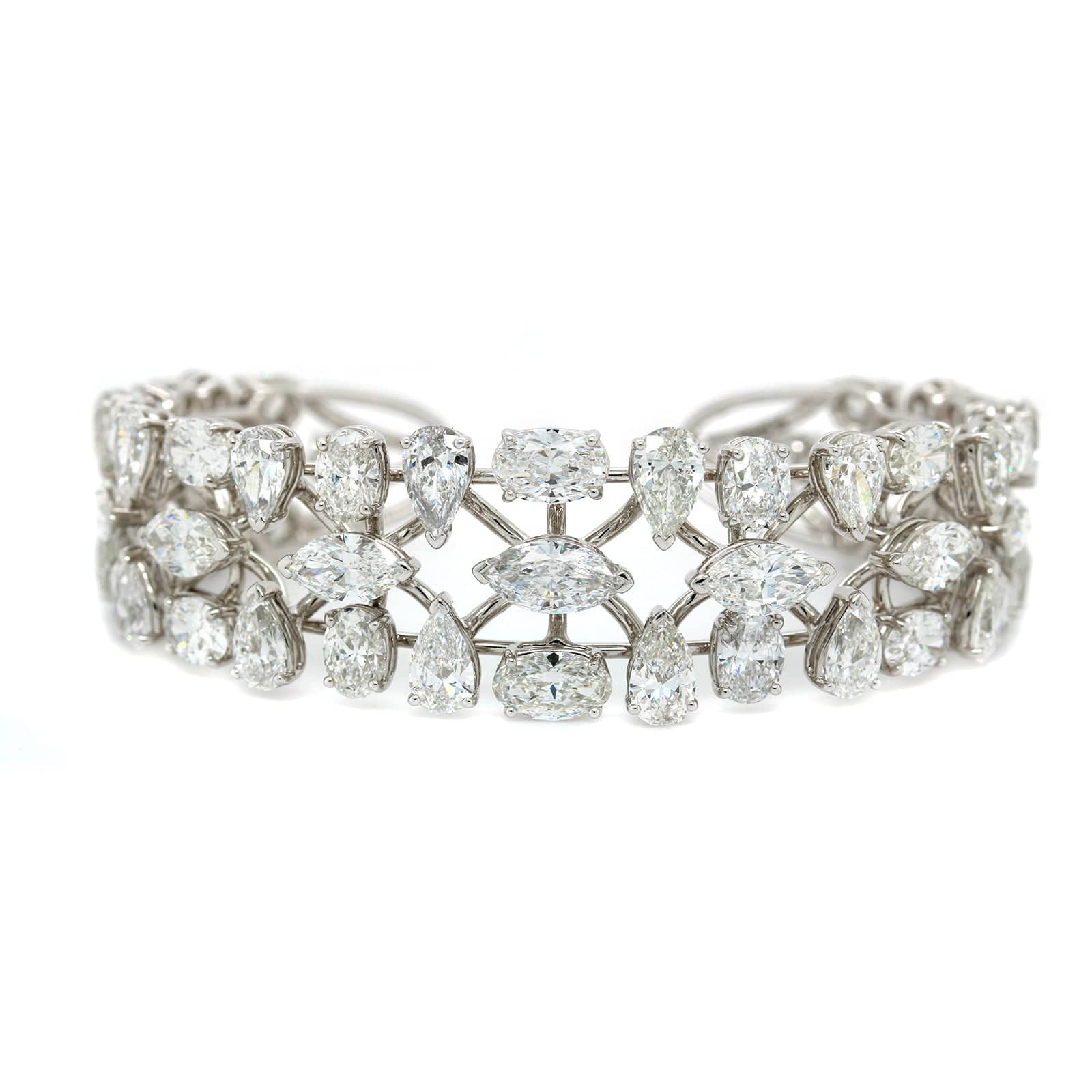 Etho Maria 18K White Gold Diamond Cuff Bracelet