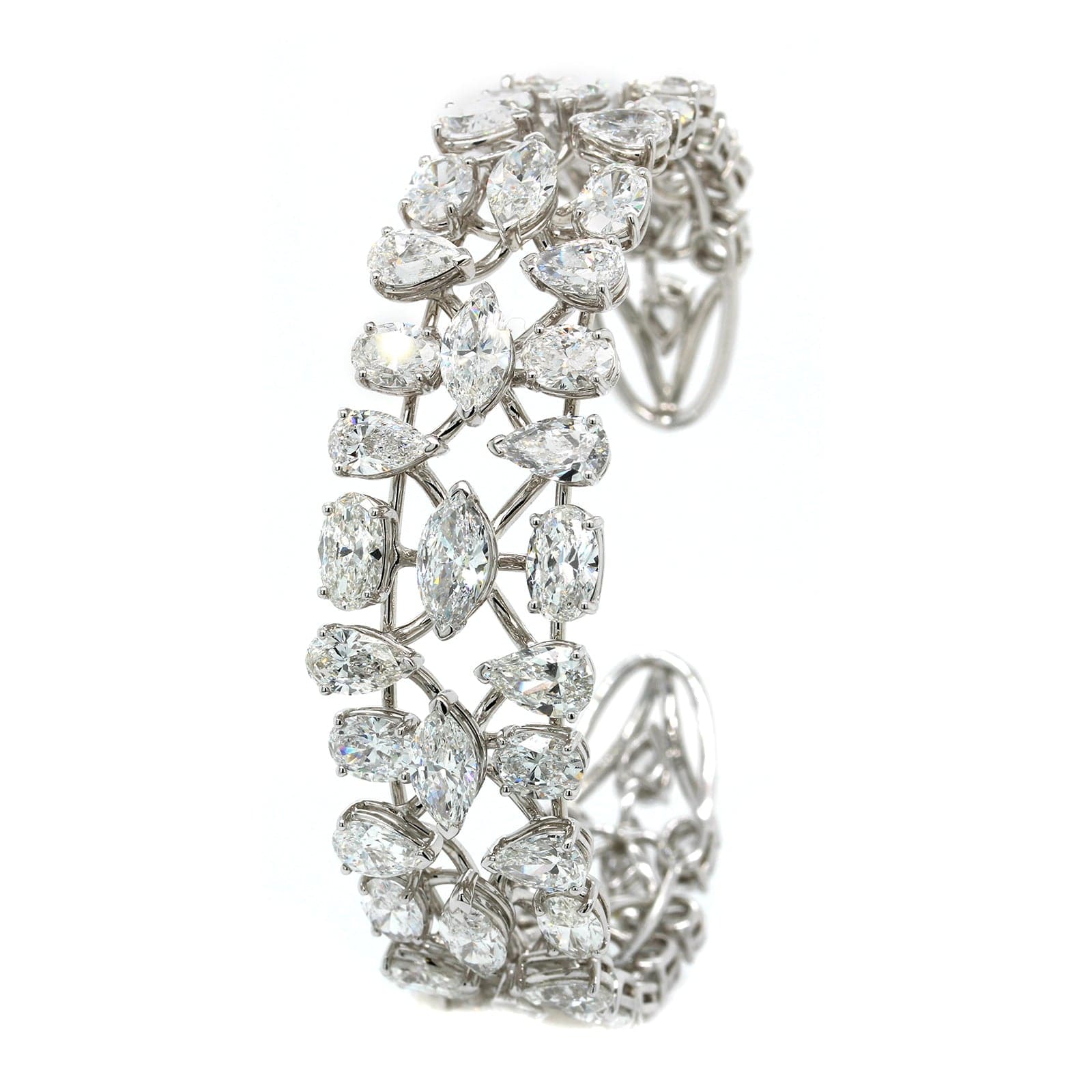 Etho Maria 18K White Gold Diamond Cuff Bracelet