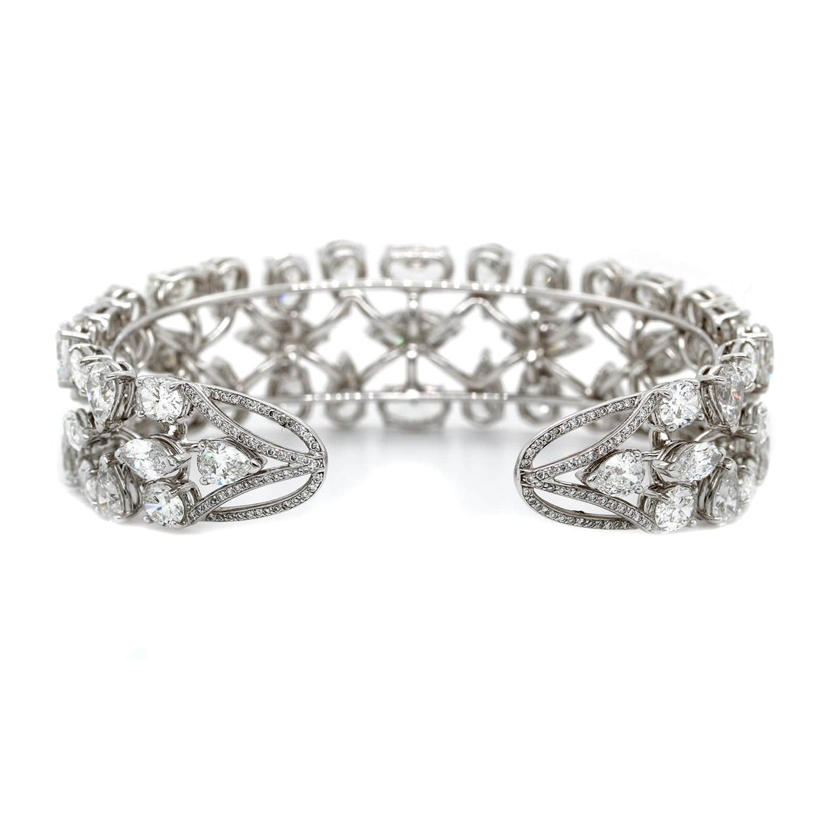 Etho Maria 18K White Gold Diamond Cuff Bracelet