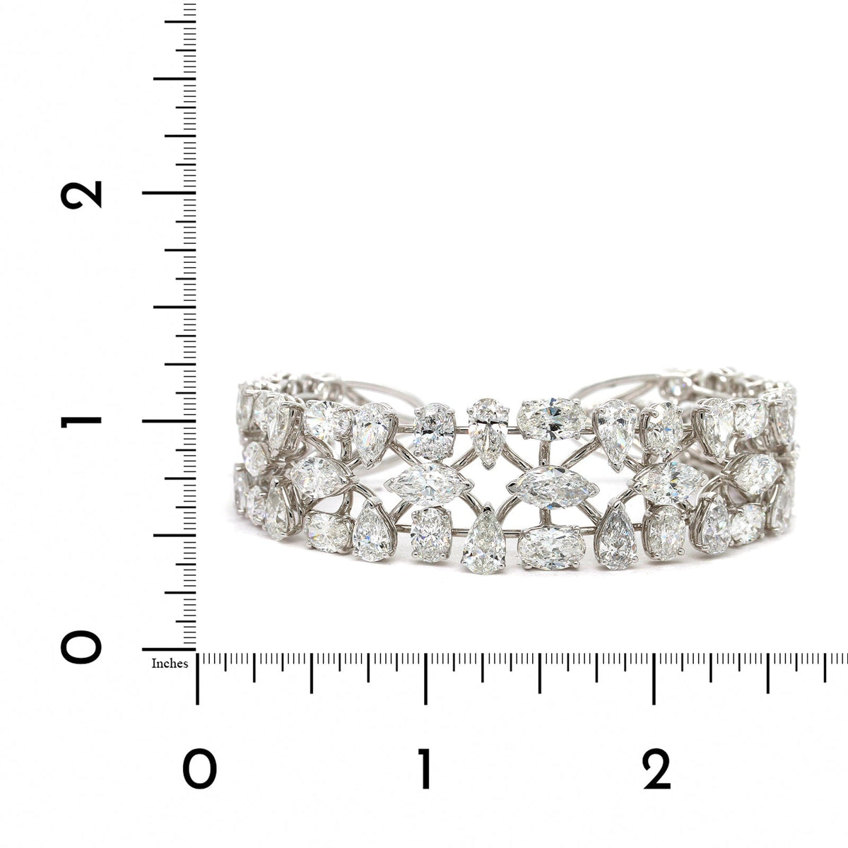 Etho Maria 18K White Gold Diamond Cuff Bracelet