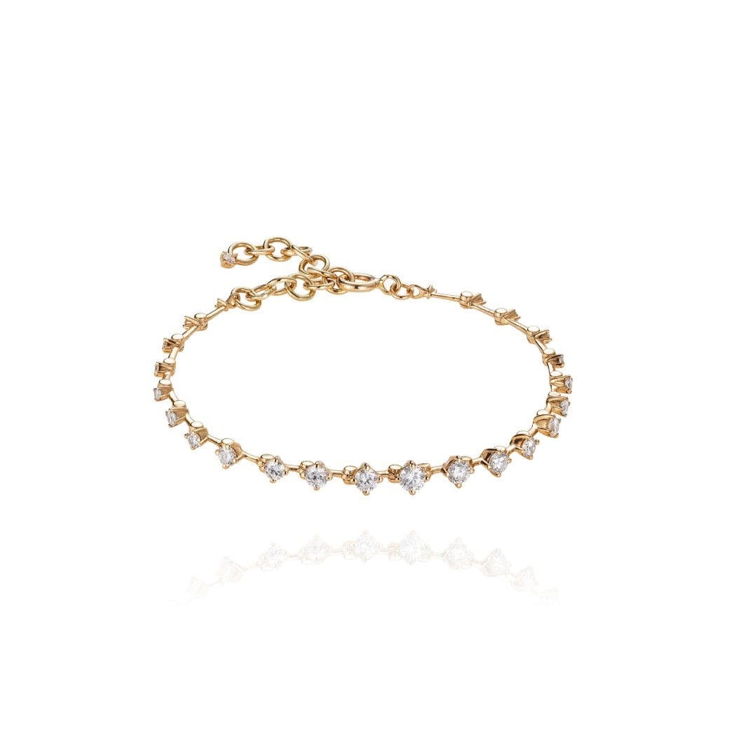 18K Yellow Gold Diamond Sequence Bracelet