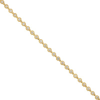 18K Yellow Gold Hexagonal Round Diamond Bracelet