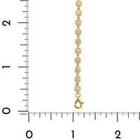 18K Yellow Gold Hexagonal Round Diamond Bracelet