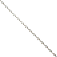 Platinum Bezel Set Round Diamond Bracelet