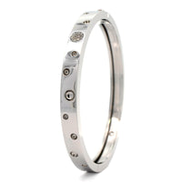 Roberto Coin 18K White Gold Pois Moi Luna Diamond Bangle
