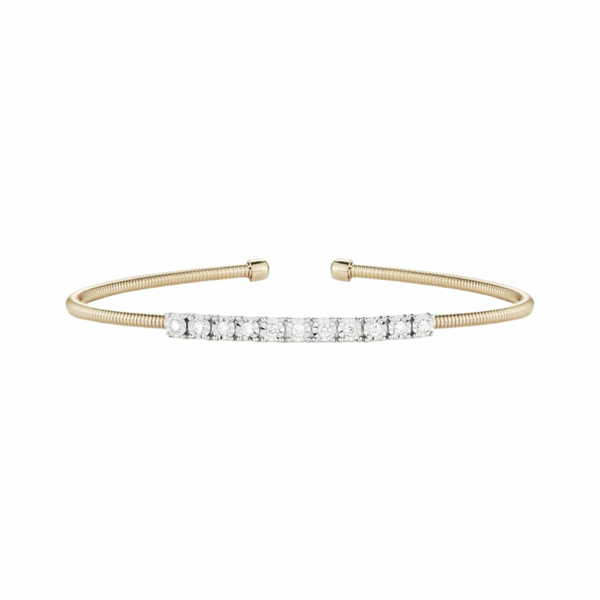 Dana Rebecca 14K Yellow Gold Diamond Ava Bea Flexi Cuff Bracelet