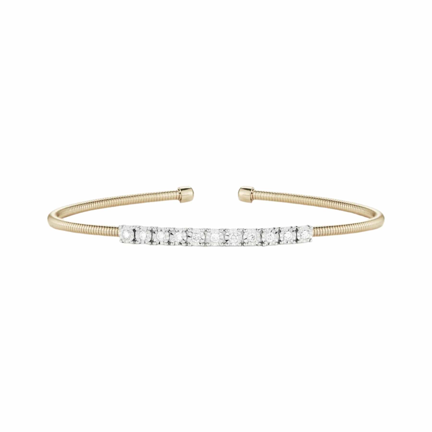 Dana Rebecca 14K Yellow Gold Diamond Ava Bea Flexi Cuff Bracelet
