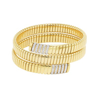Emily P. Wheeler 18K Yellow Gold Tubogas Diamond Wrap Bracelet