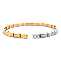 Etho Maria 18K Yellow and White Gold Diamond Cuff Bracelet