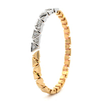 Etho Maria 18K Yellow and White Gold Diamond Triangle Linked Bracelet