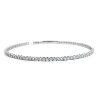 18K White Gold Flexible Diamond Bracelet
