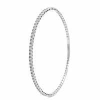 18K White Gold Flexible Diamond Bracelet