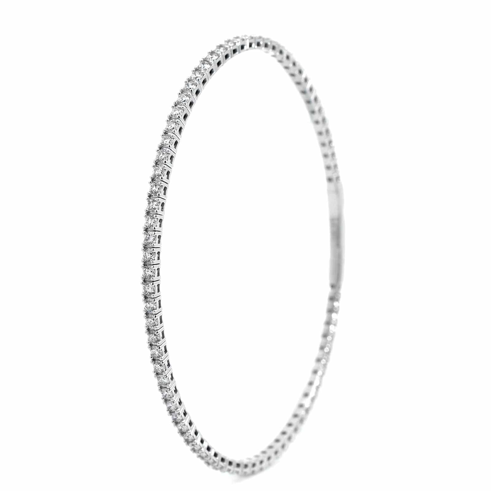 18K White Gold Flexible Diamond Bracelet