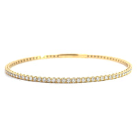 18K Yellow Gold Flexible Diamond Bracelet
