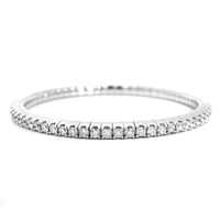 18K White Gold Stretch Diamond Bracelet