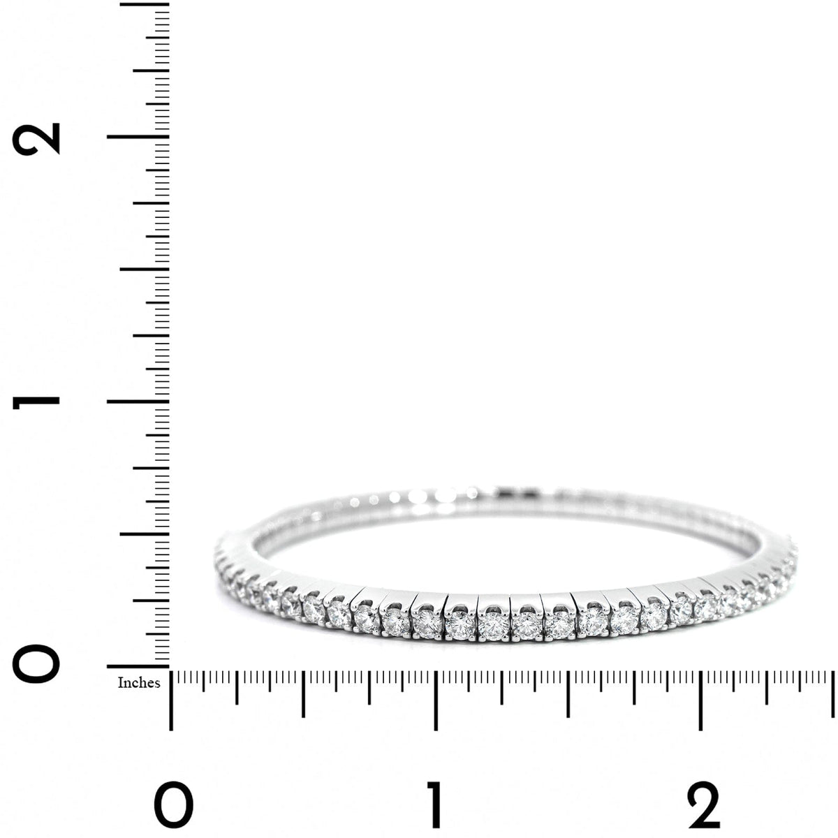 18K White Gold Stretch Diamond Bracelet