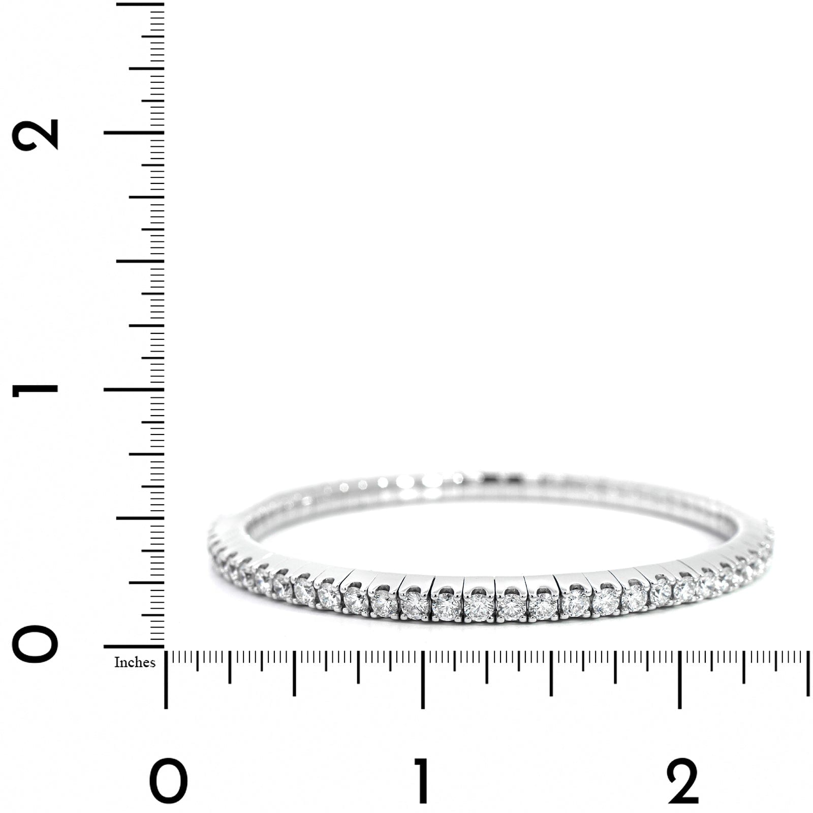 18K White Gold Stretch Diamond Bracelet