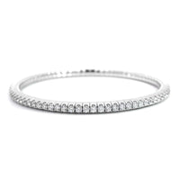 18K White Gold Stretch Diamond Bracelet