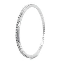 18K White Gold Stretch Diamond Bracelet